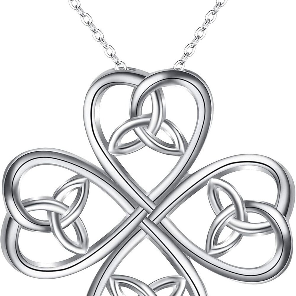 925 Sterling Silver Infinity Love Celtic Knot Pendant Necklace Birthday/Mothers